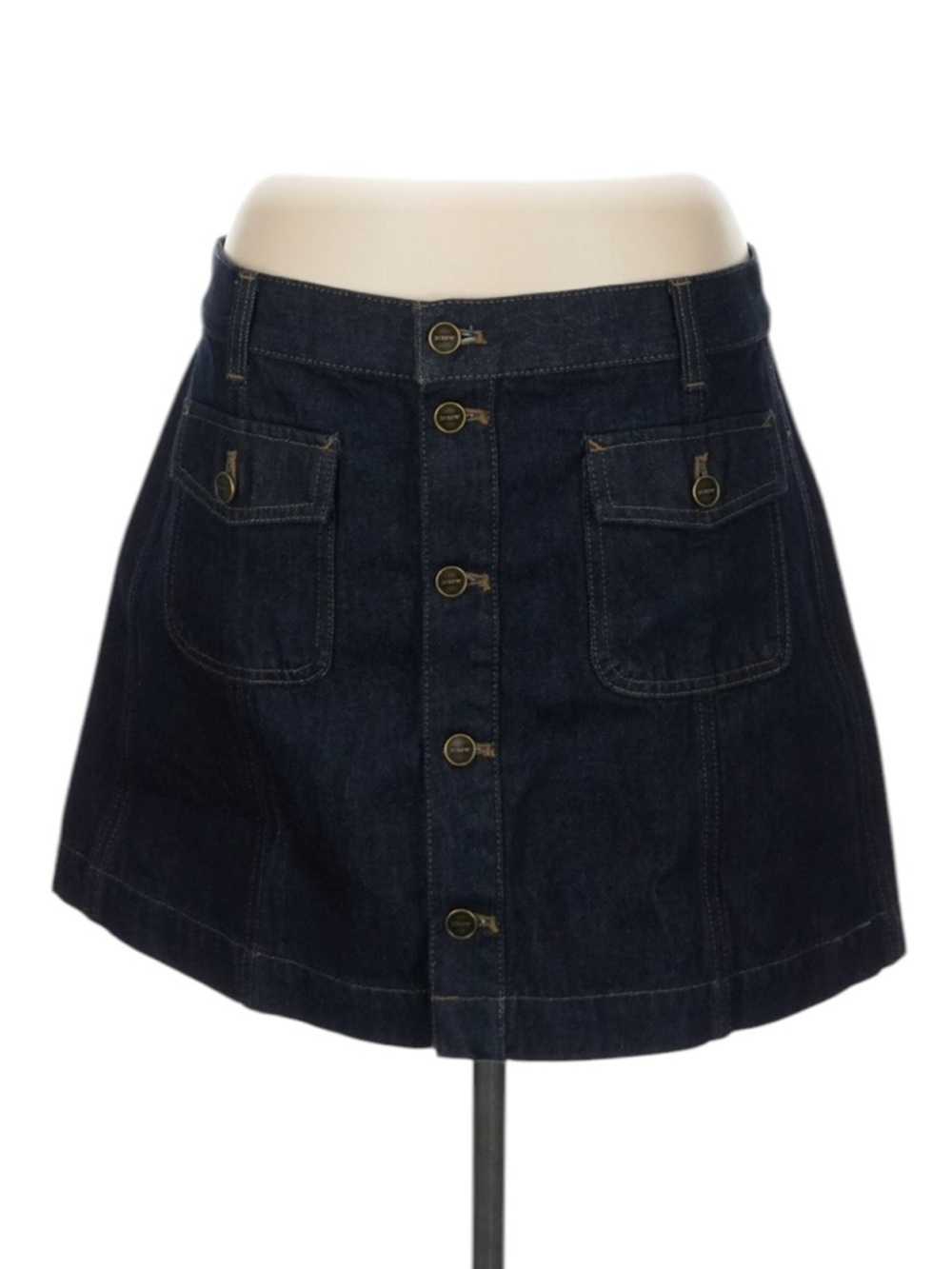 J. Crew Patch Pocket Denim Mini Skirt in Rinse Wash Size 8 Business Casual NWT